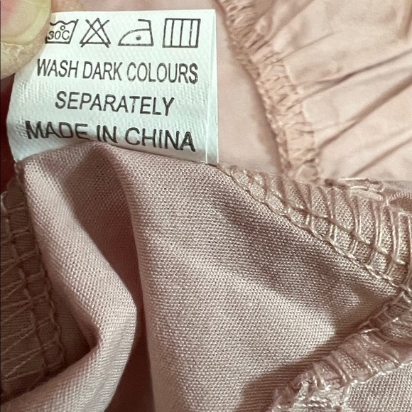 Dudu Cream dusty rose embroidered bib collar long sleeve dress size 5-6 NEW - Picture 15 of 15